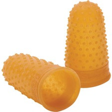 Swingline Rubber Finger Tips - #14 with 0.88" Diameter - Extra Large Size - Rubber - Amber - 1 Dozen
