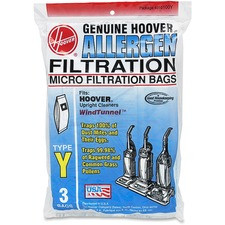 Hoover Type Y Allergen Filtration Bags - 3 / Pack - Type Y - Green