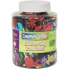 Creativity Street Glittering Confetti - Art Project, Craft Project - Recommended For 3 Year - 1 Each - Assorted