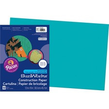 Prang Construction Paper - 18"Width x 12"Length - 50 / Pack - Turquoise