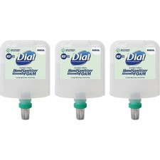 Dial Hand Sanitizer Foam Refill - Fragrance-free Scent - 40.6 fl oz (1200 mL) - Bacteria Remover - Hand, Healthcare, Restaurant, School, Office, Daycare - Clear - Dye-free - 3 / Carton