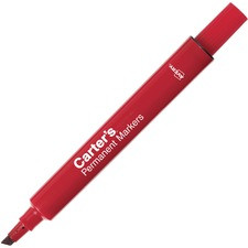Avery Permanent Markers - Large Desk-Style Size - Chisel Marker Point Style - Red - 1 Each