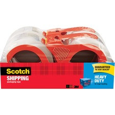 Scotch Heavy-Duty Shipping/Packaging Tape - 54.60 yd Length x 1.88" Width - 3.1 mil Thickness - 3" Core - Synthetic Rubber Resin - 3.10 mil - Dispenser Included - 4 / Pack - Clear