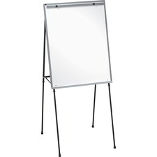 Lorell Dry-erase White Board Easel - 28" (2.3 ft) Width x 34" (2.8 ft) Height - Black Frame - 1 Each