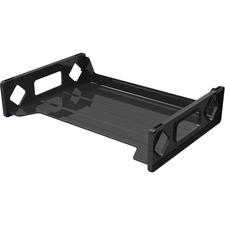 Deflecto Sustainable Office Stackable Desk Tray - Desktop - Stackable, Sturdy, Eco-friendly, Durable - 30% Recycled - Black - Plastic - 1 Each
