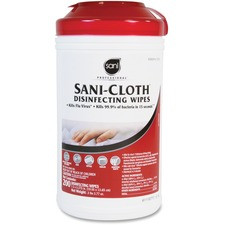 Sani-Cloth Disinfecting Wipes - Ready-To-Use Cloth7.50" Width x 5.38" Length - 200 / Canister - 6 / Carton - White