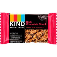 KIND Dark Chocolate Chunk Healthy Grains 12ct - Cholesterol-free, Non-GMO, Individually Wrapped, Trans Fat Free, Gluten-free, Low Sodium - Dark Chocolate - 1.08 lb - 1
