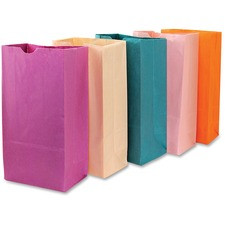 Hygloss Bright Color Bagz - Craft Project, Decoration - 50 Piece(s) - 11"Height x 6"Width x 2.50"Depth - 50 / Pack - Assorted - Paper