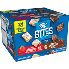 Pop Tarts Bites Variety Pack - Chocolatey Fudge, Strawberry - 24 / Carton