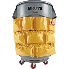 Rubbermaid Commercial Brute Utility Container Caddy Bag - 12 Pocket(s) - 2" Height x 20" Width x 20.5" Depth - Yellow - Nylon - 1 Each