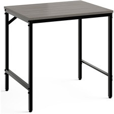 Safco Simple Study Desk - Neowalnut Rectangle, Laminated Top - Black Powder Coat Four Leg Base - 4 Legs - 30.50" Table Top Width x 23.50" Table Top Depth x 0.75" Table Top Thickness - 29.50" Height - Assembly Required