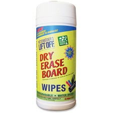 Mtsenbcker's Lift Off Lift Off Dry Erase Board Wipes - 7" Width x 12" Length - Used as Mark Remover, Shadow Remover, Ink Remover - Water Based - Plastic - 1Each