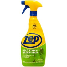 Zep No-Scrub Mildew Stain Remover with bleach - Spray - 32 fl oz (1 quart) - 1 Each - Blue