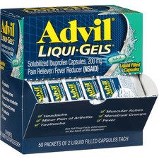 Advil Liqui-Gels - For Pain, Headache, Backache, Menstrual Cramp, Joint Pain, Fever - 1 / Each - 2 Per Packet