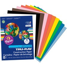 Tru-Ray Construction Paper - 12"Width x 9"Length - 50 / Pack - Assorted - Sulphite