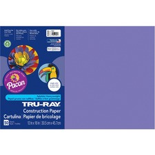 Tru-Ray Heavyweight Construction Paper - Art - 0.50"Height x 12"Width x 18"Depth - 50 / Pack - Violet - Sulphite
