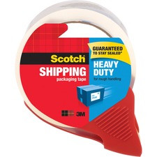 Scotch Heavy-Duty Shipping/Packaging Tape - 54.60 yd Length x 1.88" Width - 3.1 mil Thickness - 3" Core - Synthetic Rubber Resin - 3.10 mil - Dispenser Included - 1 Each - Clear