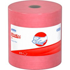 Wypall X80 Cloths - 12.50" x 13.40" - Red - Absorbent, Soft - 475 / Carton