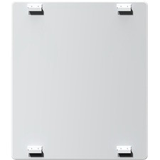 Lorell DIY Frameless Magnetic Glass Board - 36" (3 ft) Width x 30" (2.5 ft) Height - White Glass Surface - Aluminum Frame - Rectangle - 1 Each