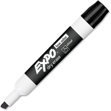 EXPO Large Barrel Dry-Erase Markers - Bold Marker Point - Chisel Marker Point Style - Black - 1 Dozen