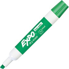 EXPO Large Barrel Dry-Erase Markers - Bold Marker Point - Chisel Marker Point Style - Green - 1 Dozen