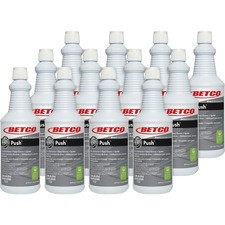 Betco Green Earth Push Enzyme Multi-Purpose Cleaner - Ready-To-Use - 32 fl oz (1 quart) - New Green Scent - 12 / Carton - Milky White