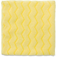 Rubbermaid Commercial HYGEN Microfiber Bathroom Cloth - Cloth - 16" Width x 16" Length - 1 Each - Yellow