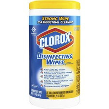 CloroxPro Disinfecting Wipes - Ready-To-Use Wipe - Lemon Scent - 75 / Canister - 6 / Carton - Yellow