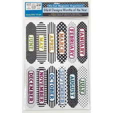 Ashley Magnetic Chalkboard Calendar Months - 12 - Write on/Wipe off - 1 Each - Multicolor
