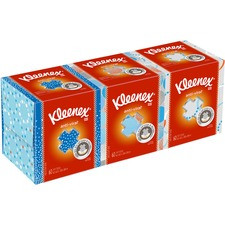 Kleenex Anti-viral Facial Tissue - 3 Ply - White - Anti-viral, Soft, Pre-moistened - For Face, Office, School, Restaurant, Dental Clinic, Medical - 60 Per Box - 12 / Carton
