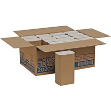 Pacific Blue Basic Basic Multifold Paper Towel - 9.40" x 9.20" - White - Absorbent, Strong - For Washroom, Public Facilities, Office Building, Food Service - 4000 Per Carton - 16 / Carton