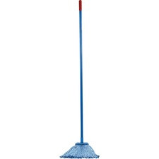 Layflat Screw Type Mop Kit - 54" Fiberglass Handle - 1 Each - Blue
