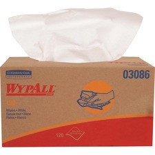 Wypall L30 Towels - 10" x 9.80" - White, Blue - Absorbent, Strong, Soft, Durable, Light Duty, Reinforced, Latex-free - For Healthcare, Janitorial - 1200 / Carton
