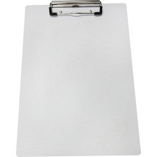Saunders Aluminum Clipboard - 8 1/2" x 11" - Low-profile - Aluminum - White - 1 Each