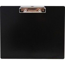 Saunders Landscape Aluminum Clipboard - 8 1/2" x 11" - Low-profile - Aluminum - Black - 1 Each