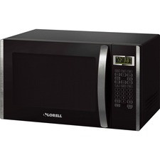 Lorell 1.6 cu ft Microwave - Single - 11.97 gal Capacity - Microwave - 11 Power Levels - FuseMetal - Countertop - Black, Silver