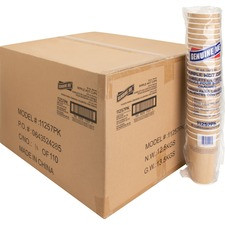 Genuine Joe Ripple Hot Cups - 16 fl oz - 500 / Carton - Brown - Hot Drink