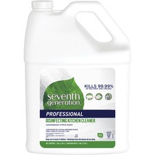 Seventh Generation Disinfecting Kitchen Cleaner Refill - 128 fl oz (4 quart) - Lemongrass Citrus Scent - 2 / Carton