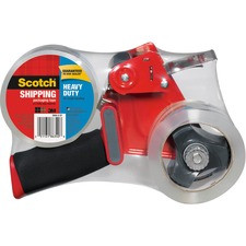 Scotch Heavy-Duty Shipping/Packaging Tape - 54.60 yd Length x 1.88" Width - 3.1 mil Thickness - 3" Core - Synthetic Rubber Resin - 3.10 mil - Dispenser Included - Pistol Grip Dispenser - 2 / Pack - Clear