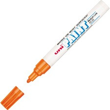 uni-ball Uni-Paint PX-20 Oil-Based Medium Point Marker - Medium Marker Point - Orange Oil Based Ink - White Barrel - 1 Each
