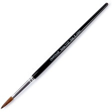 Crayola Size 8 Watercolor Paint Brush - 1 Brush(es) - No. 8 Wood Polished Black Handle - Aluminum Ferrule