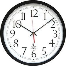 Chicago Lighthouse Self-set Clock - Analog - Quartz - White Main Dial - Black/Polystyrene Case - Contemporary Style