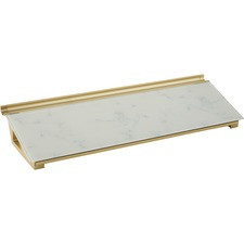 Quartet Glass Dry-Erase Desktop Computer Pad - 6" (0.5 ft) Width x 18" (1.5 ft) Height - Marble Glass Surface - Rectangle - Horizontal - Desktop - 1 Each