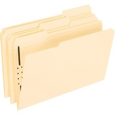 Pendaflex 1/3 Tab Cut Legal Recycled Top Tab File Folder - 8 1/2" x 14" - 3 Fastener(s) - 2" Fastener Capacity for Folder - Top Tab Location - Assorted Position Tab Position - Manila - Manila - 10% Recycled - 50 / Box