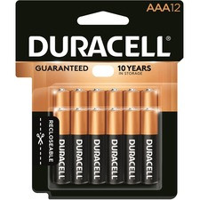 Duracell Coppertop Alkaline AAA Battery - MN2400 - For Multipurpose - AAA - 1.5 V DC - 12 / Pack