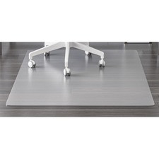 Deflecto EconoMat for Hard Floors; 45x53 Rectangle - Hard Floor, Hardwood Floor, Tile Floor, Laminate Floor, Linoleum Floor, Concrete - 53" Length x 45" Width - Rectangle - Vinyl - Clear