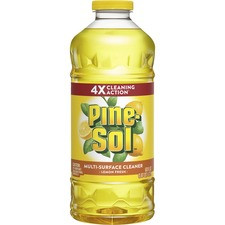 Pine-Sol All Purpose Cleaner - Spray - 60 fl oz (1.9 quart) - Lemon Fresh Scent - 6 / Carton - Yellow