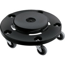 Rubbermaid Commercial BRUTE Dollies - 350 lb Capacity - 5 Casters - Plastic - x 6.6" Height - Black - 1 Each