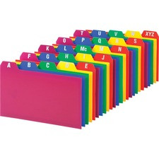 Oxford A-Z Poly Filing Index Cards - Printed Tab(s) - Character - A-Z - 5 Tab(s)/Set - 5" Divider Width x 3" Divider Length - Assorted Divider - 25 / Set