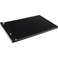 Wilson Jones Raven Vinyl-Guarded Binders - 2" Binder Capacity - Ledger - 11" x 17" Sheet Size - Post Fastener(s) - Vinyl - Black - Hinged, Locking Mechanism, Locking Slide, Heavyweight, Durable - 1 / Each